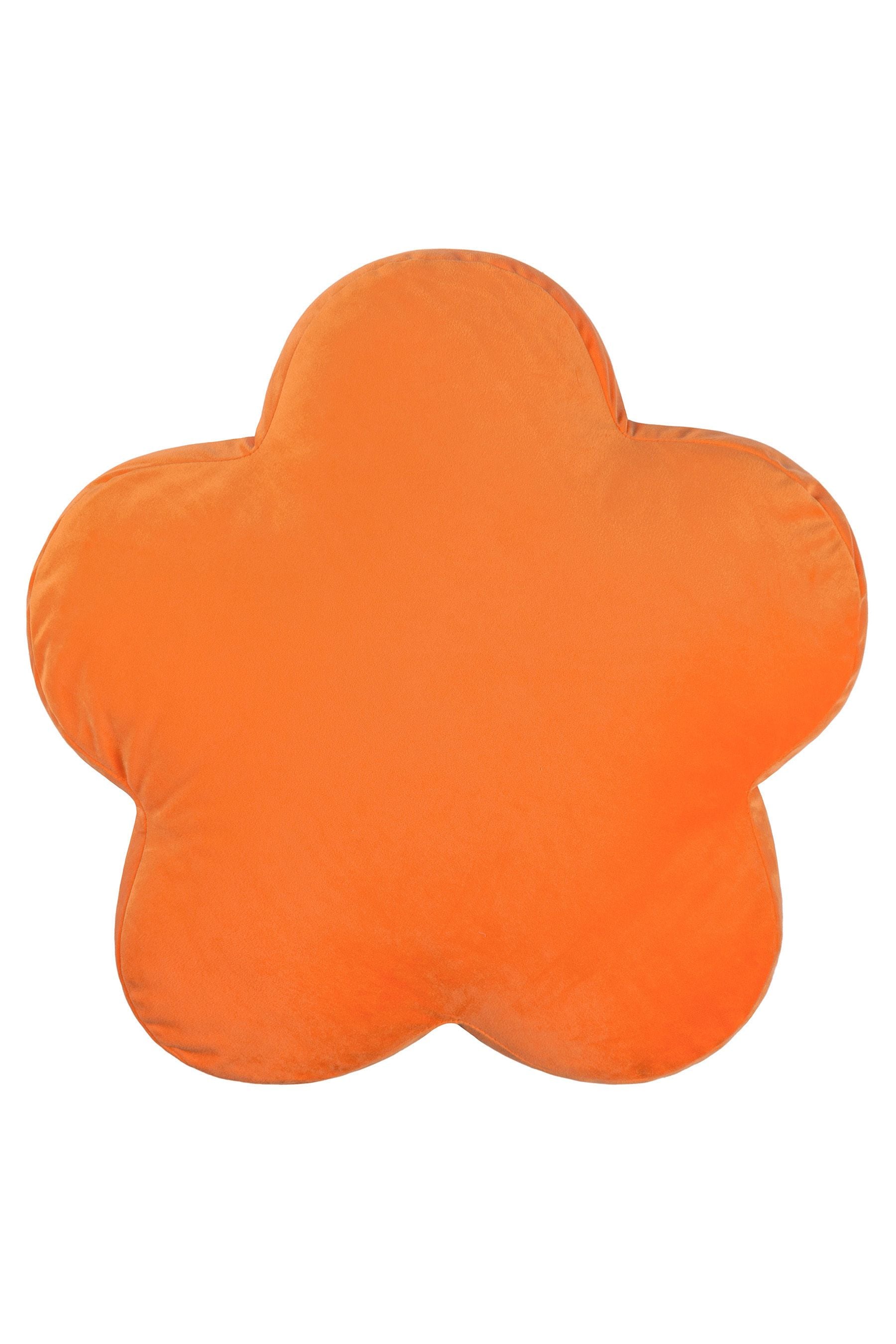 Buy heya home Orange Flower Velvet Cushion from the Next UK online