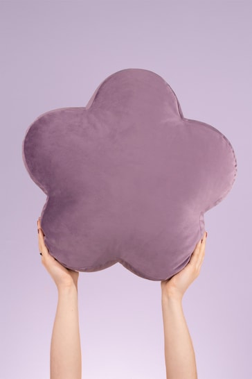 heya home Lilac Flower Velvet Cushion