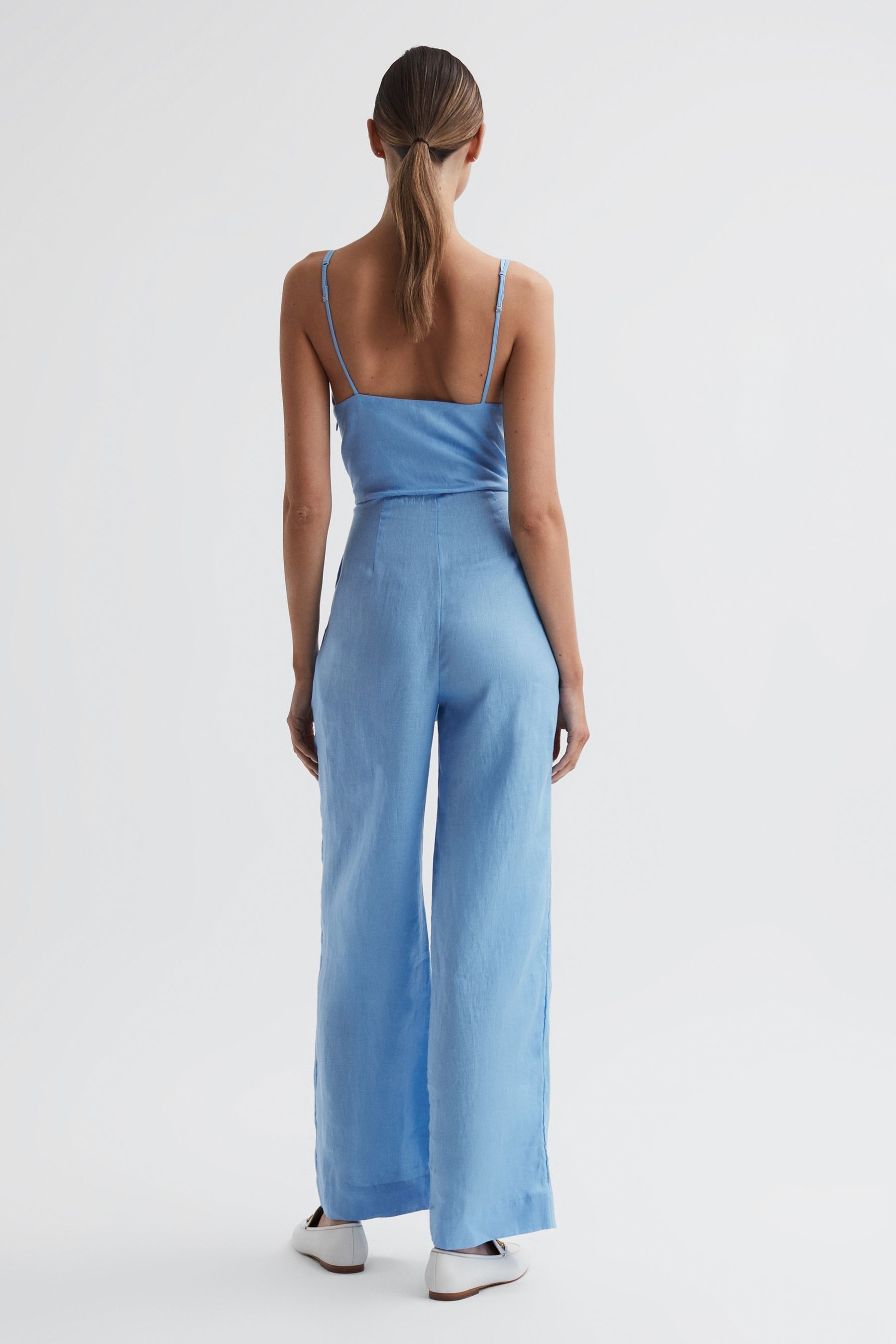 Side shop tie jumpsuit