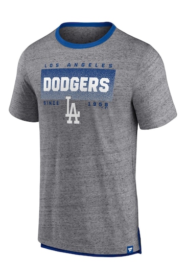 Fanatics Grey Los Angeles Dodgers Iconic Speckled Ringer T-Shirt