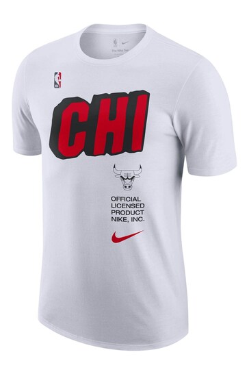 Nike White Fanatics Chicago Bulls Nike Block Graphic T-Shirt