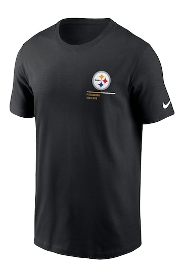Nike Black NFL Fanatics Pittsburgh Steelers Essential Team Incline T-Shirt