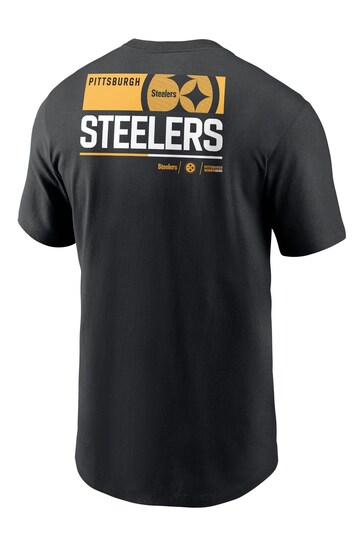 Nike Black NFL Fanatics Pittsburgh Steelers Essential Team Incline T-Shirt