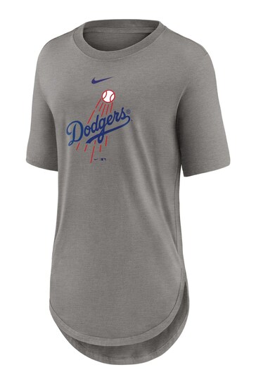 Nike Grey Fanatics Womens Los Angeles Dodgers Nike Alternate Logo Weekend T-Shirt