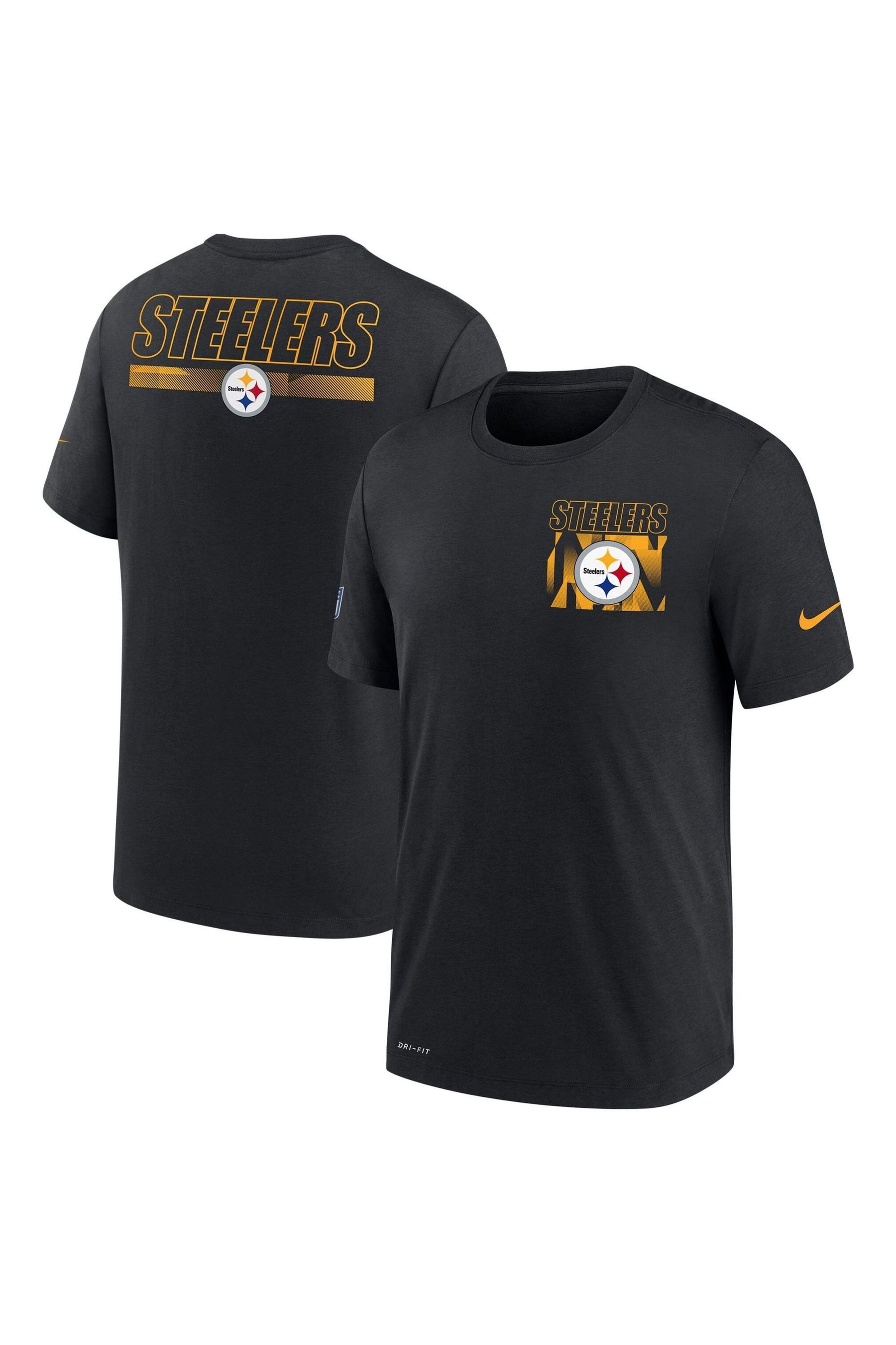 Buy Nike Black NFL Fanatics Pittsburgh Steelers Side Line Dri Fit