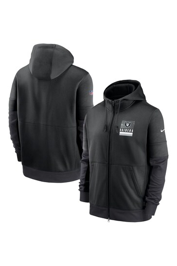 Nike Therma Lockup (NFL Las Vegas Raiders) Men's Full-Zip Hoodie