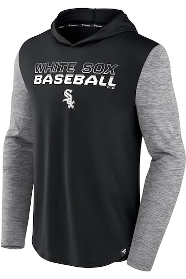 Fanatics Chicago White Sox Iconic Brushed Poly Lightweight Pullover Black Hoodie
