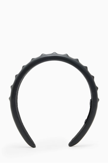 AllSaints Black Stud Lara Headband