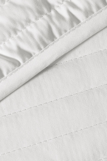 Bianca White Quilted Lines Bedspread
