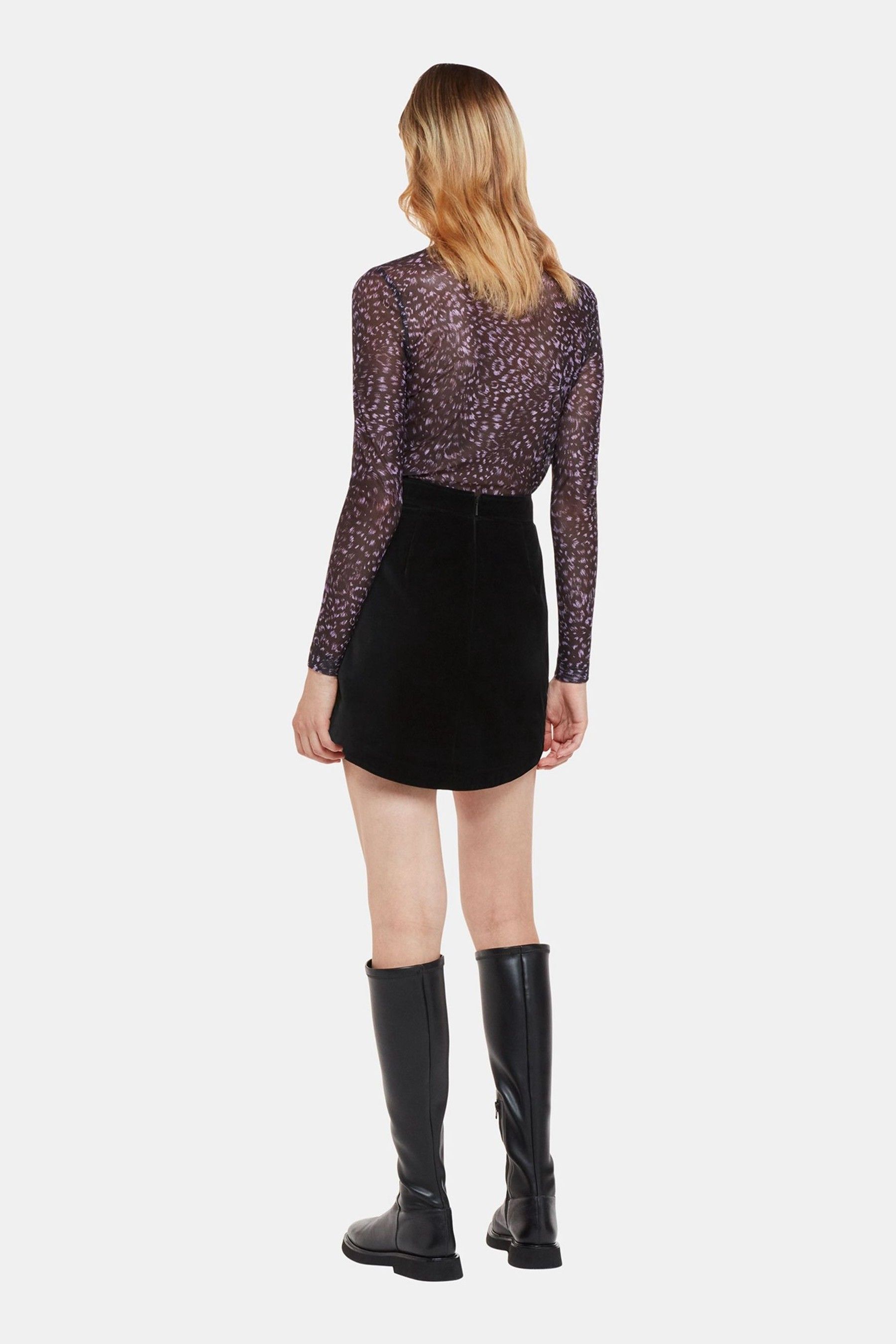 Whistles leather outlet mini skirt