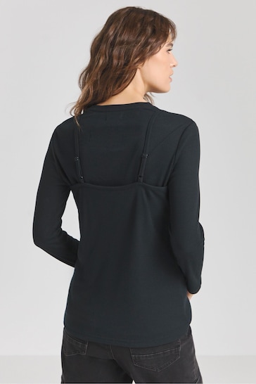 Simply Be Double Layer Black Top