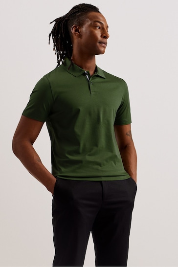 Ted Baker Green Slim Zeiter Soft Touch Polo Shirt