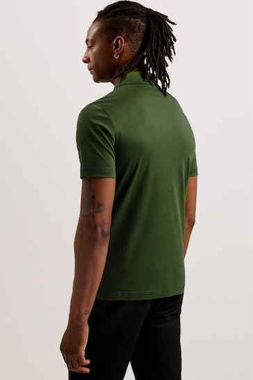 Ted Baker Green Slim Zeiter Soft Touch Polo Shirt
