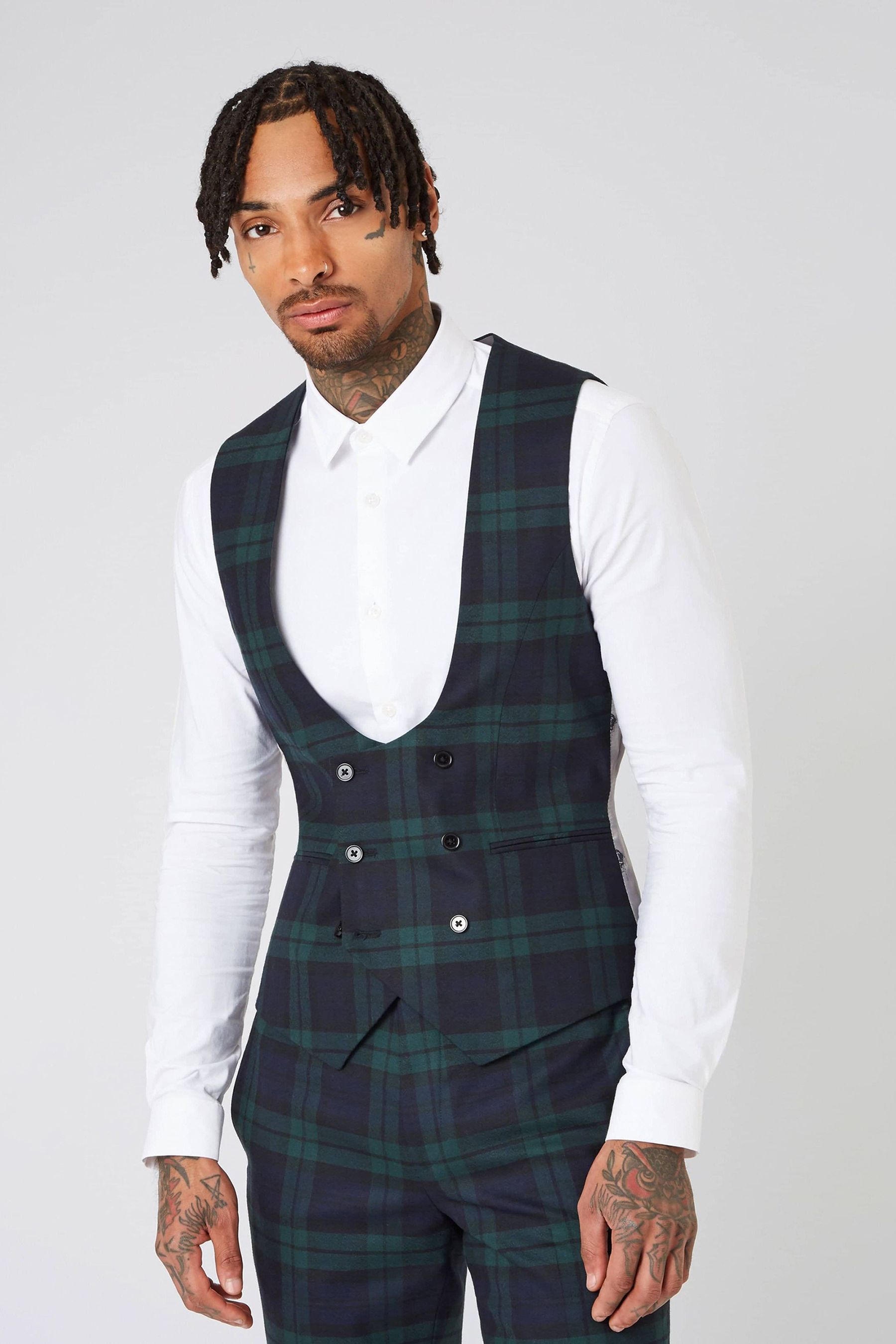 Cheap tartan waistcoat shop