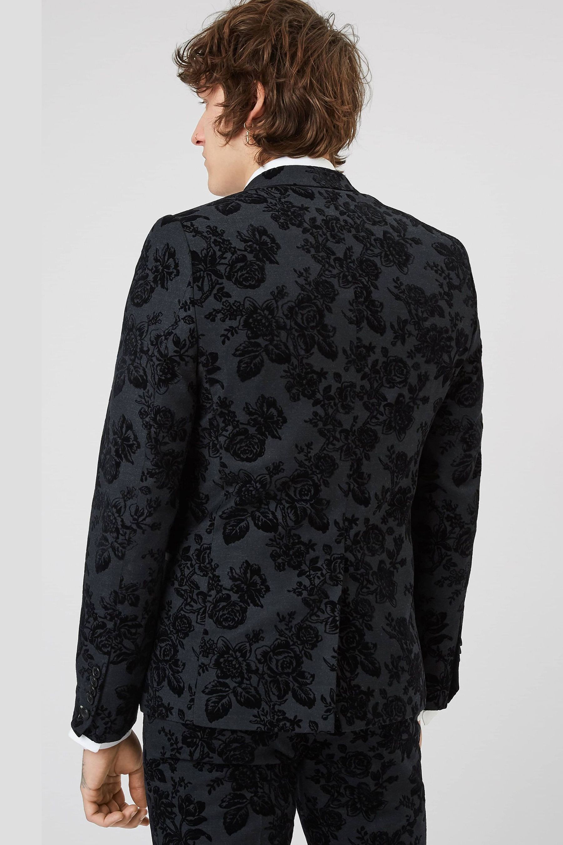 Buy Twisted Tailor Black Skinny Fit Fleet Floral Tuxedo Jacket from the Next UK online shop
