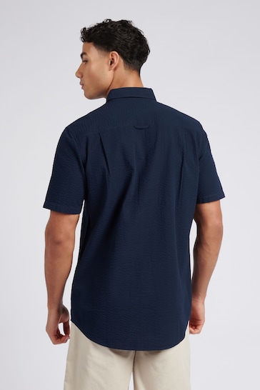 U.S. Polo Assn. Mens Seersucker Short Sleeve Shirt