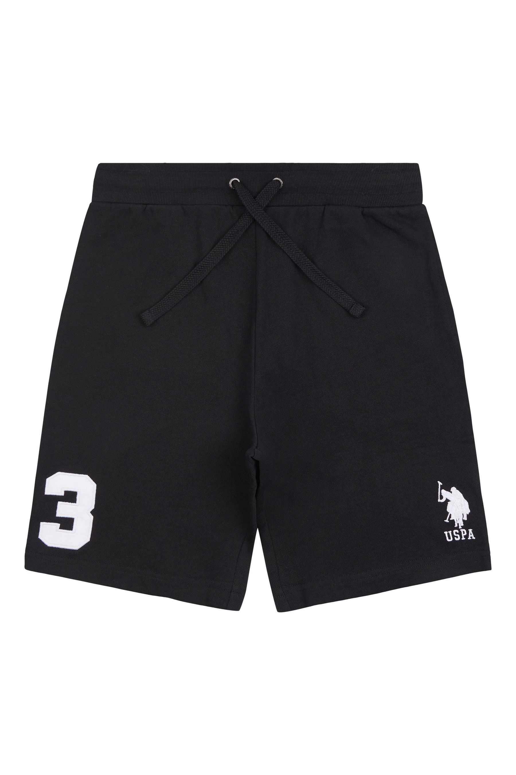 Buy U.S. Polo Assn. Black Mens Classic Fit Player 3 Sweat Shorts from the Next UK online shop