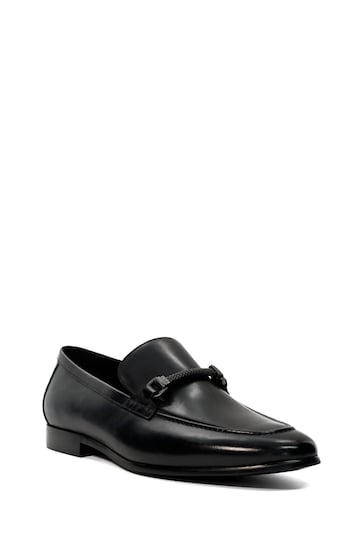 Dune London Black Scilly Woven Trim Loafers