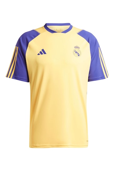 adidas Yellow Real Madrid Training Jersey T-Shirt