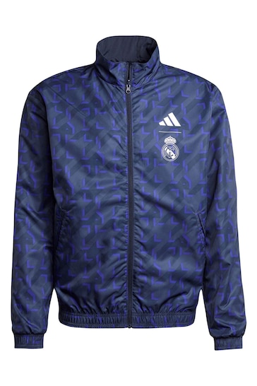 adidas Blue Real Madrid Reversible Anthem Jacket