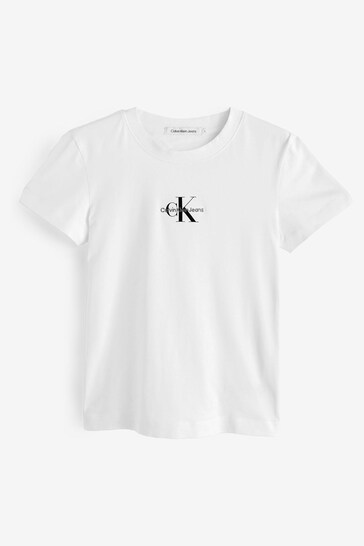 Calvin Klein Slim Fit Logo White T-Shirt