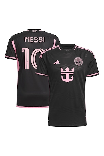 adidas Black Inter Miami CF Away Authentic Jersey 2024 Messi Football Shirt