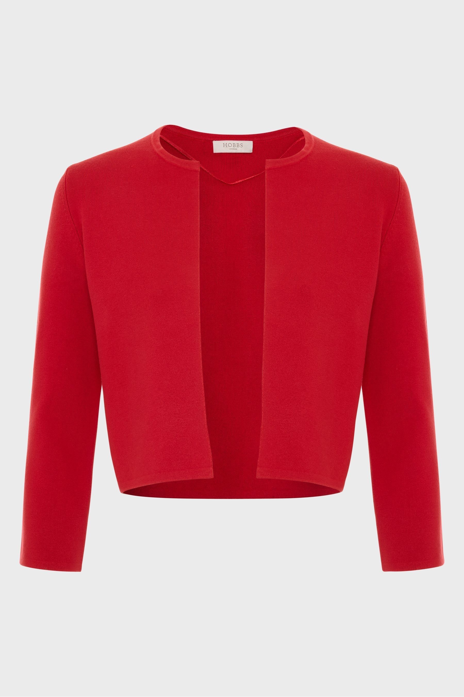 Hobbs red cardigan outlet