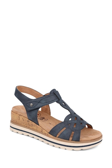 Pavers Touch Fasten Wedge Sandals