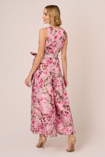 Adrianna Papell Pink Printed Jumpsuit