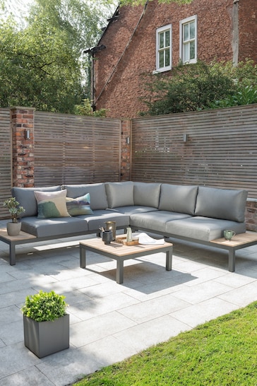 Kettler Slate Grey Elba Garden Signature Low Lounge Corner Set