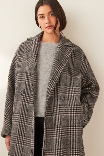 Checked Overisized Coat