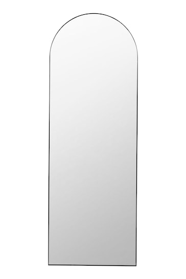 Pacific Silver Slim Frame Arch Floor Mirror