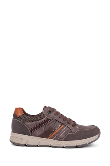 Pavers Tan Multi Pavers Lace Up Brown Trainers