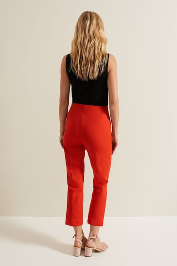 Phase Eight Red Miah Stretch Capri Trousers