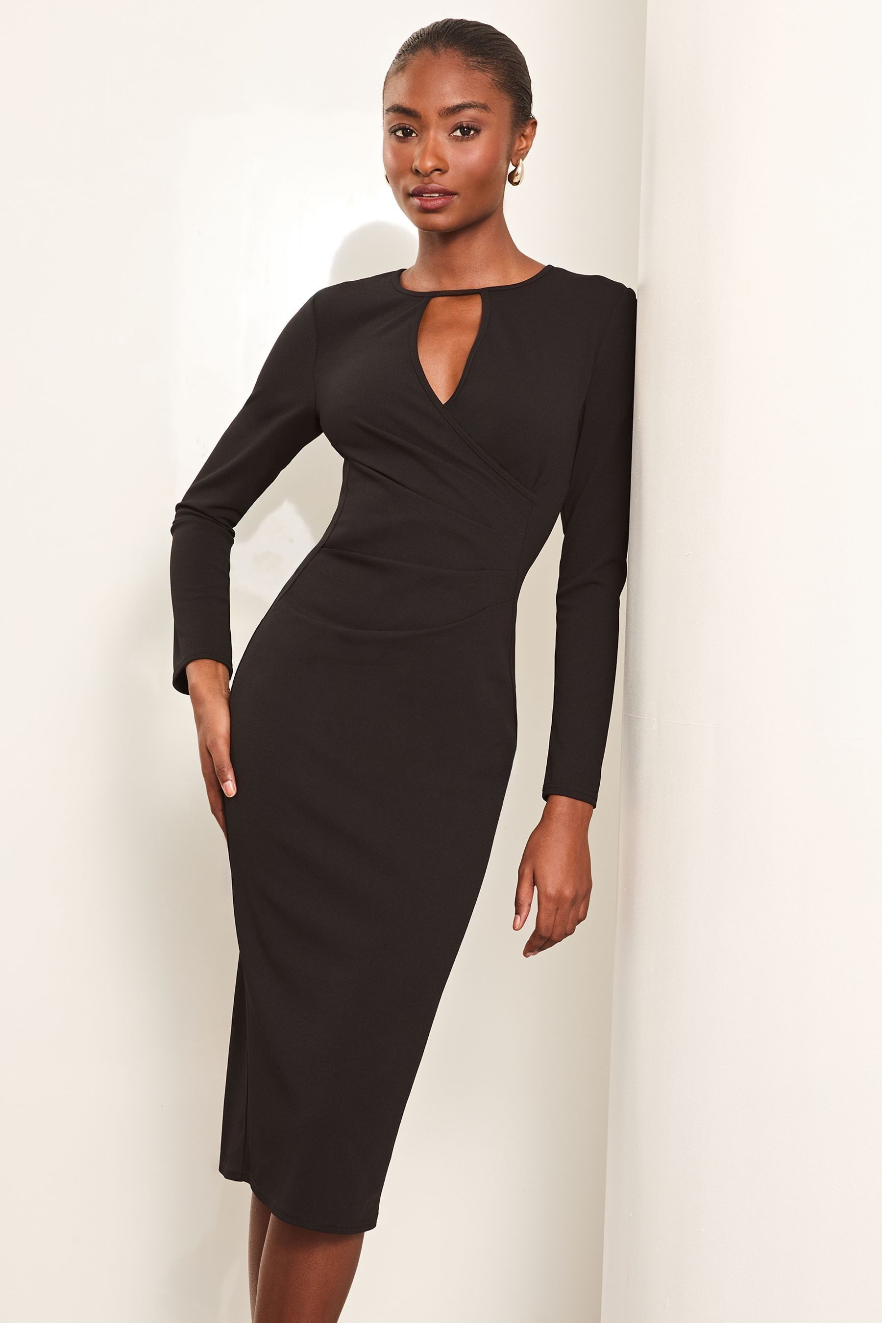 Black long sleeve body con online