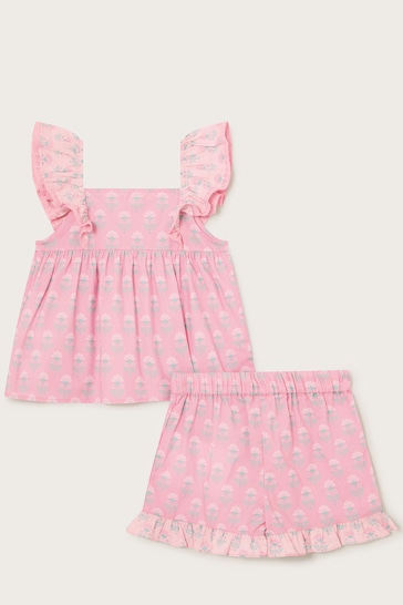Monsoon Pink Floral Woodblock Pyjama Set