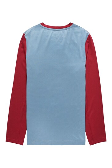 Castore Blue Kids Long Sleeve Aston Villa Players Training Top
