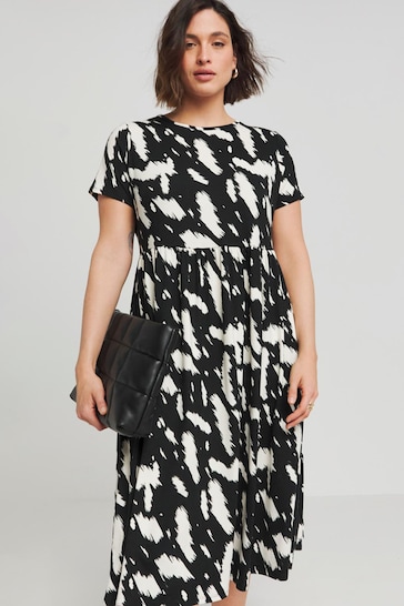 Simply Be Black Supersoft Pocket Midi Dress