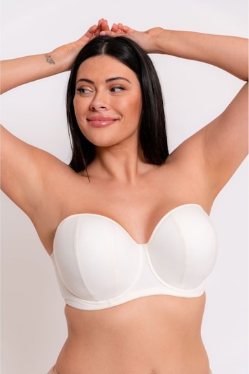 Curvy Kate Luxe Strapless Pearl Ivory White Bra