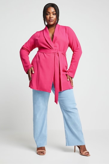 Yours Curve Pink LIMITED COLLECTION Curve Hot Pink Blazer