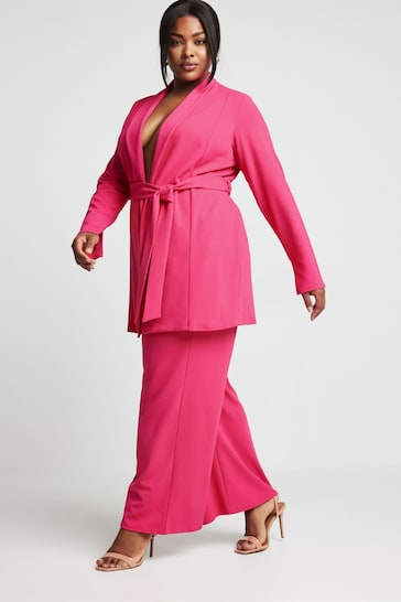 Yours Curve Pink LIMITED COLLECTION Curve Pink Wide Leg Trousers