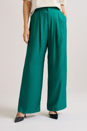 Ted Baker Green Krissi Wide Leg Trousers