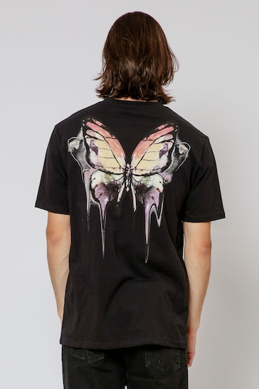 Religion Black Butterfly T-Shirt