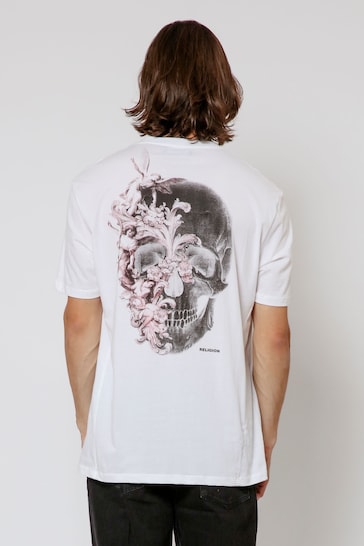 Religion White Cherubs Skull T-Shirt