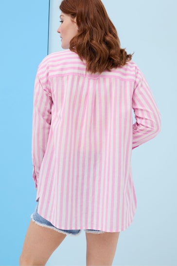 FatFace Pink Judes Stripe Shirt