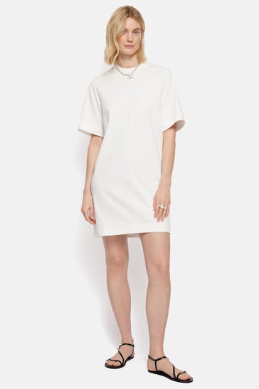 Jigsaw Cotton Riley White T-Shirt Dress