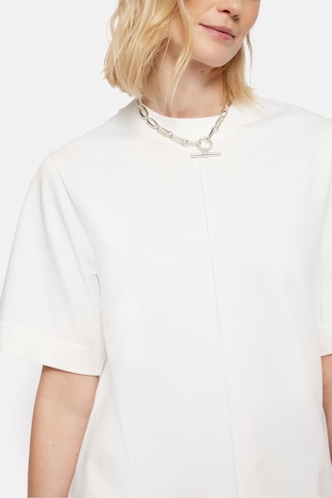 Jigsaw Cotton Riley White T-Shirt Dress