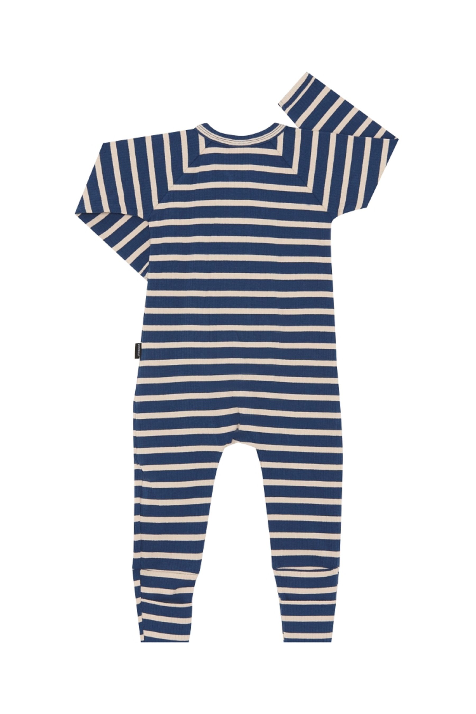Bonds Blue Easy Stripe Zip Sleepsuit Wondersuit