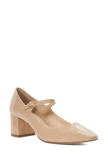 Dune London Nude Aleener Double Strap Mary Jane Shoes