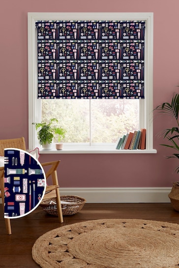 Cath Kidston Navy Blue Artist Curator Made to Measure Roller Blind